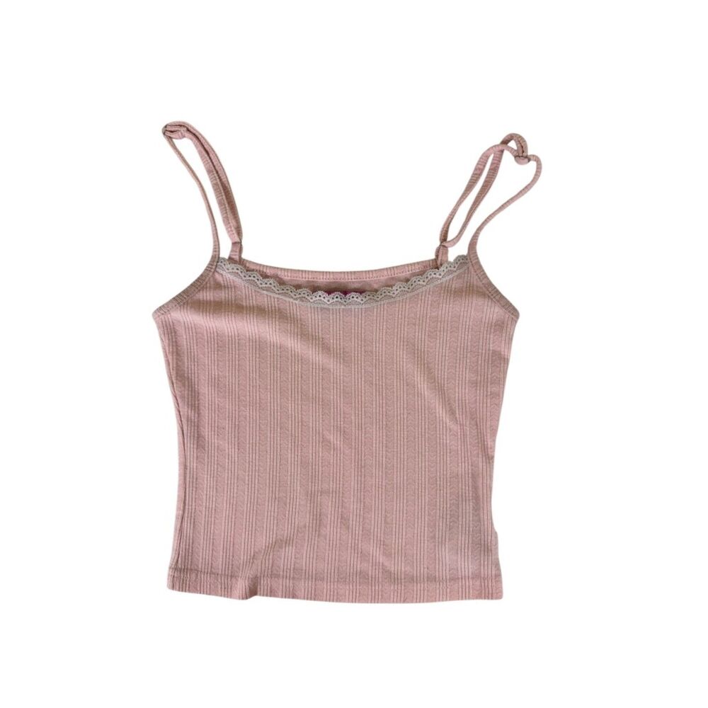 Edikted Pink Lace Trim Camisole Size XS